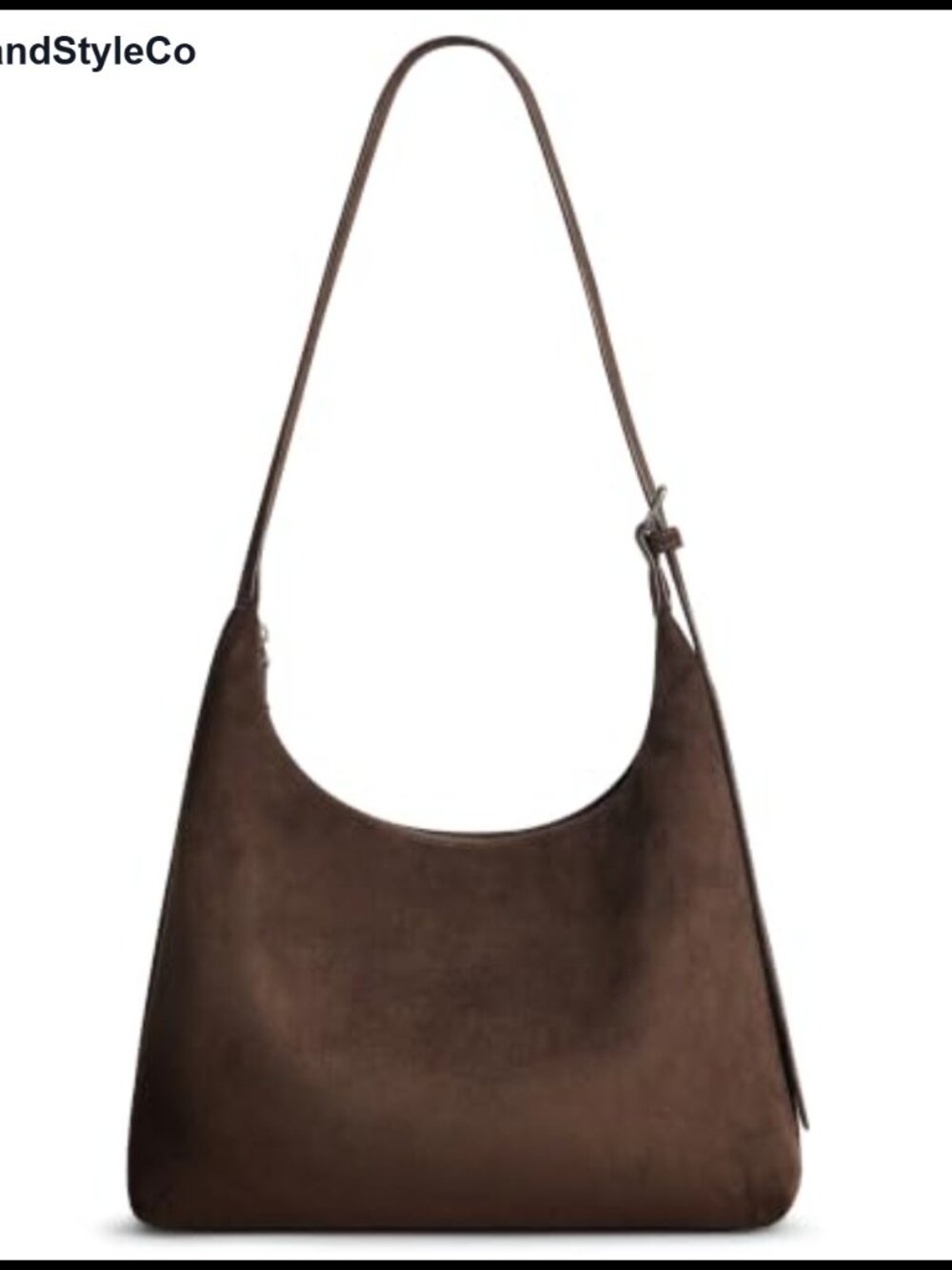Faux Suede Slouchy Hobo Shoulder Bag Small Everyday Purse